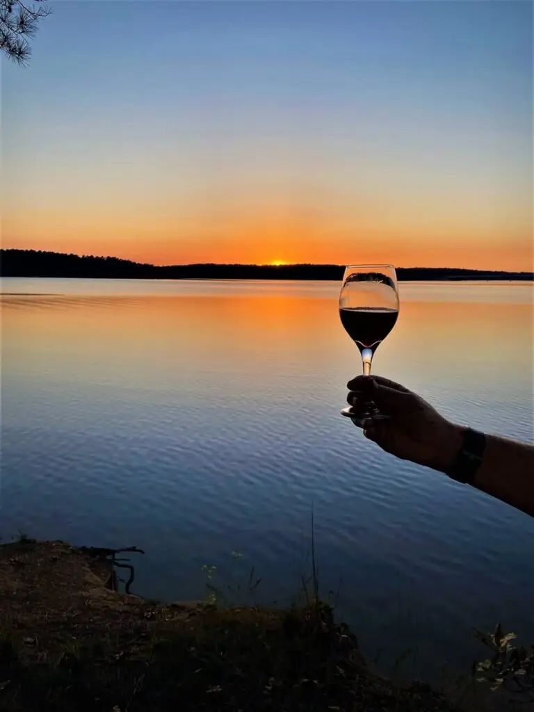 A sunset toast on Lake Thurmond